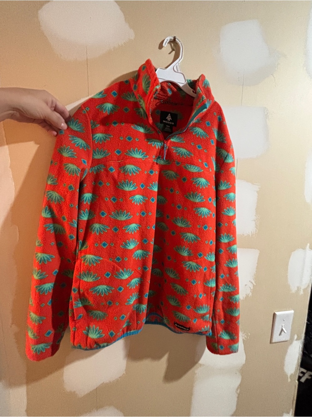 Women’s woods light Orange & Teal Fleece Jacket